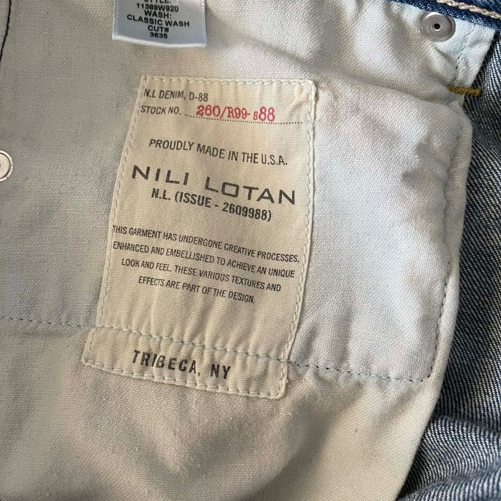 Nili Lotan Blue Straight Leg Jeans - Picture 7 of 8